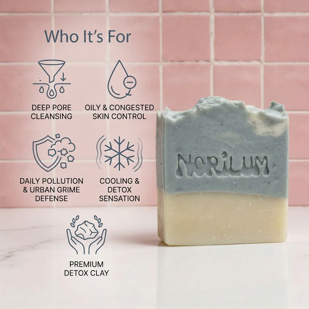 Deep cleansing blue clay with Luxurious Creamy Lather