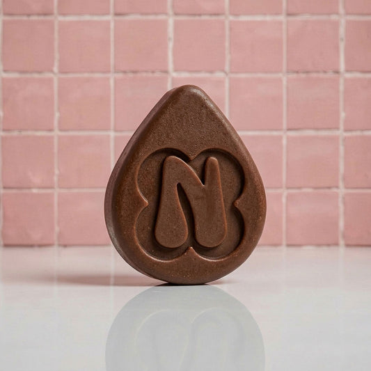 Cacao and coffee natural shampoo bar for hair growth and shine handmade in New Zealand by Norilum
