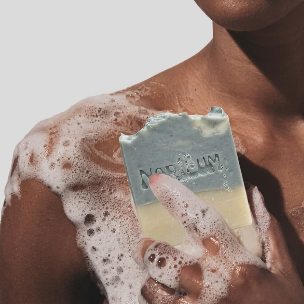 Blue Clay soap that Helps improve skin elasticity and refine texture