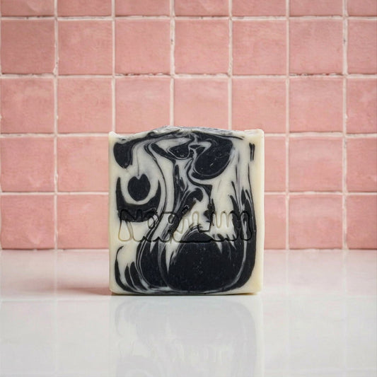 Handmade activated charcoal and kaolin clay deep detox soap bar by Norilum New Zealand