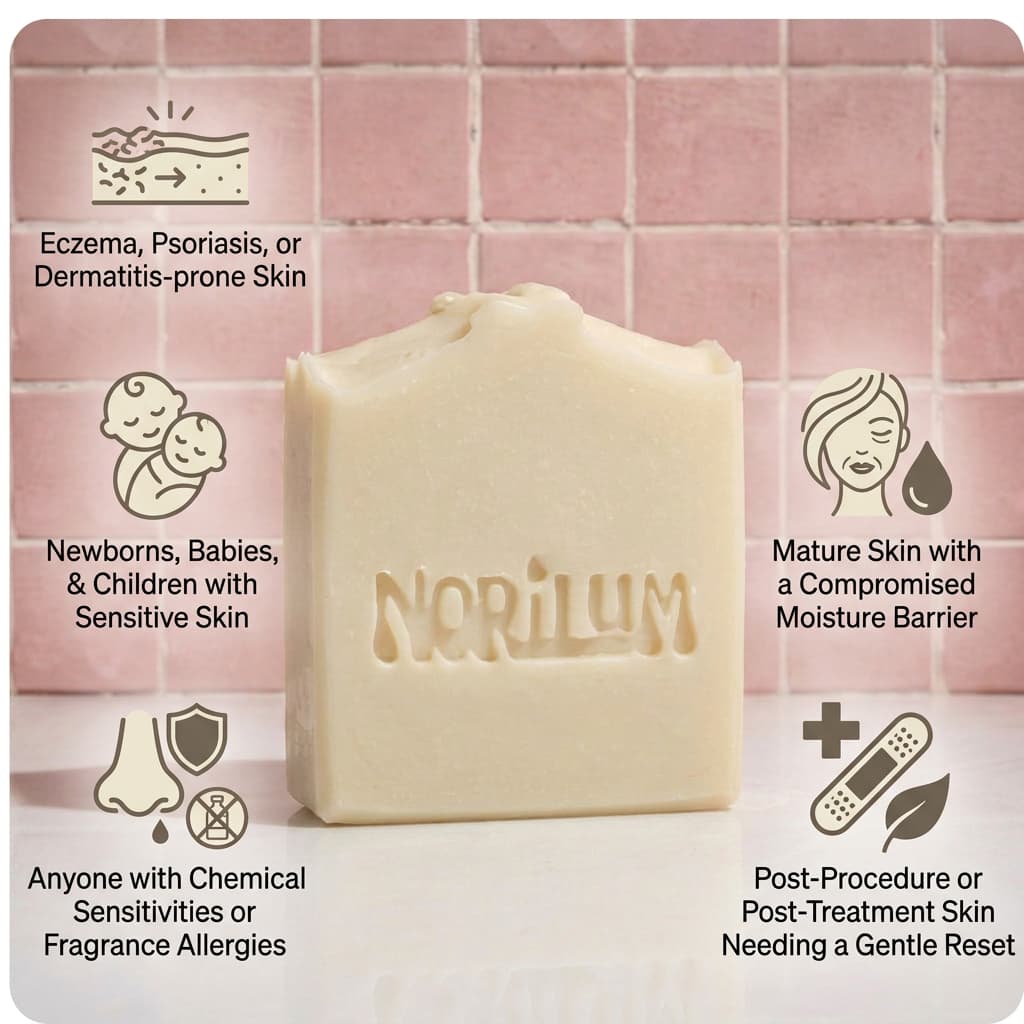 Baby Children or mature skin all skin type delicate soap face and body