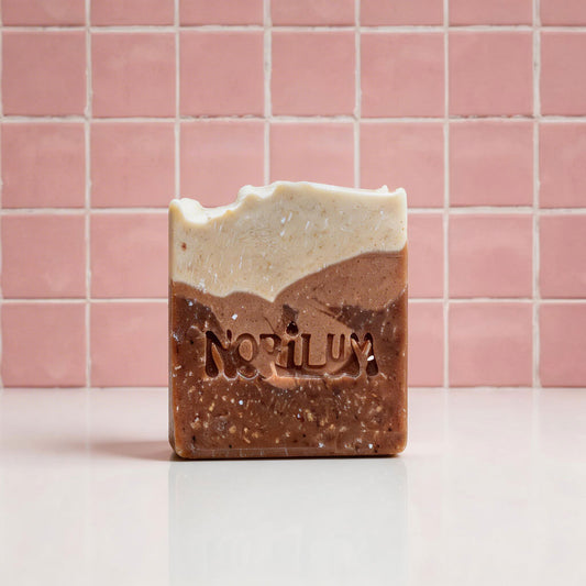 Handmade coffee peppermint exfoliating soap bar by Norilum New Zealand