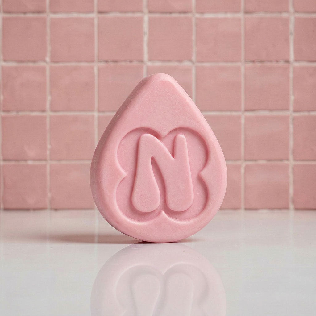 Pink clay silk shampoo bar for dry fine and delicate hair 
handmade in New Zealand by Norilum