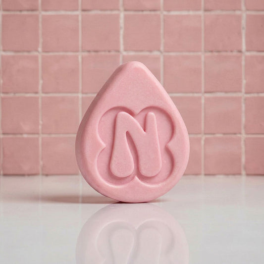 Pink clay silk shampoo bar for dry fine and delicate hair 
handmade in New Zealand by Norilum
