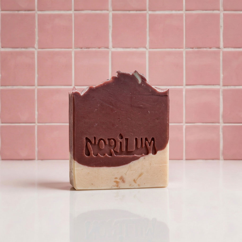 Handmade radiant red clay neroli toning rejuvenating soap bar 
by Norilum New Zealand