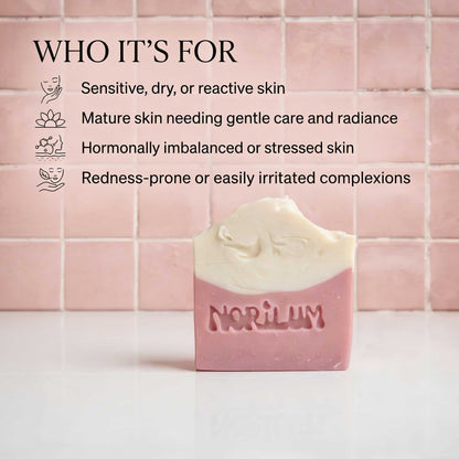 Soap for Mature skin needing gentle care and radiance